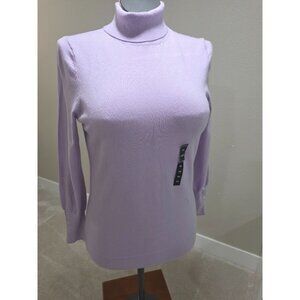 Lavender Mock Neck Sweater With Button Cuff Detail Size M Torrid Lightweight Kni